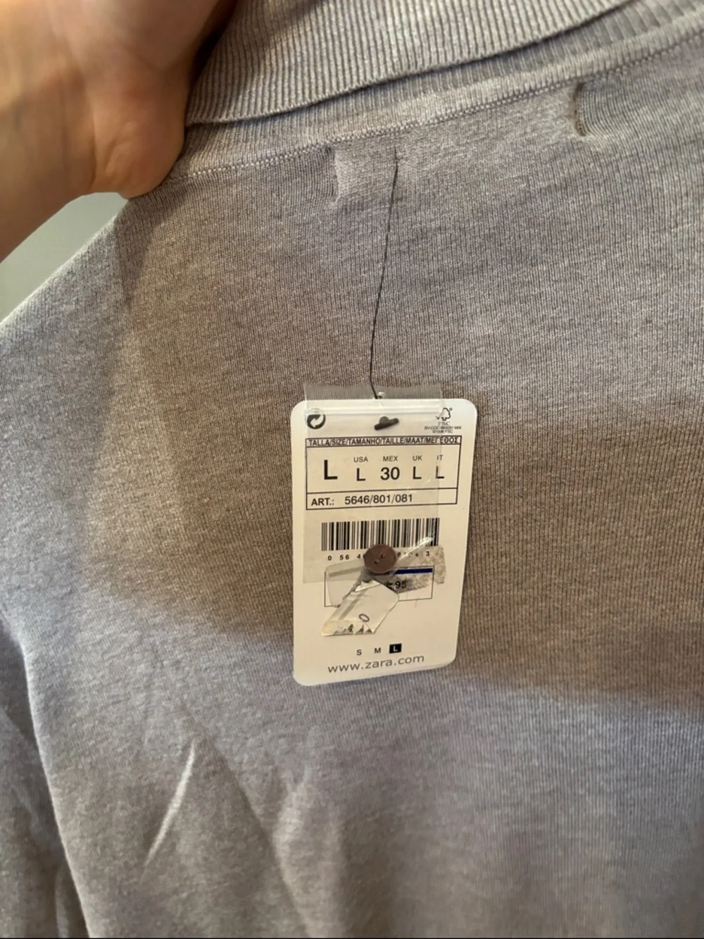 Zara Taupe Turtleneck with Button Cuffs - Picture 2 of 3